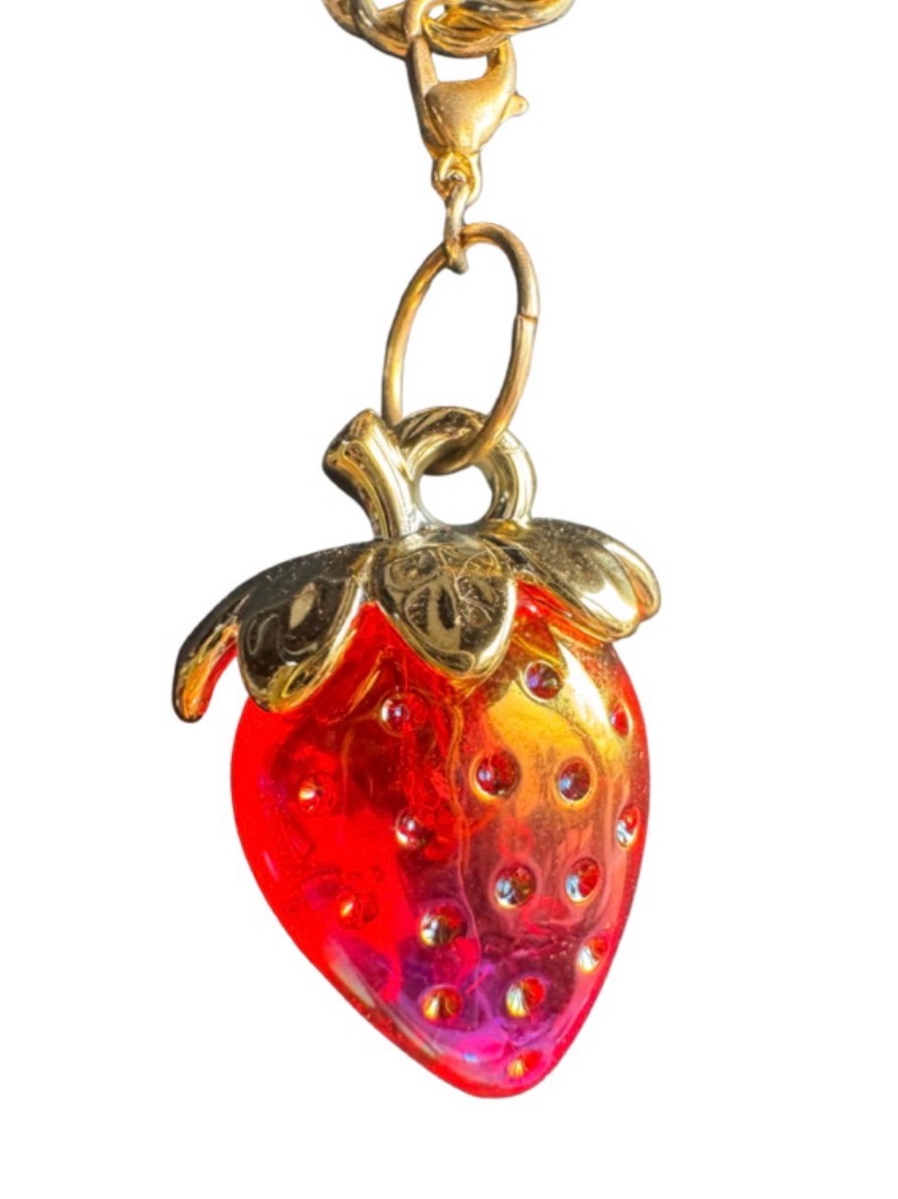 Handmade Charm Necklace with Strawberry - Picture 2 of 6